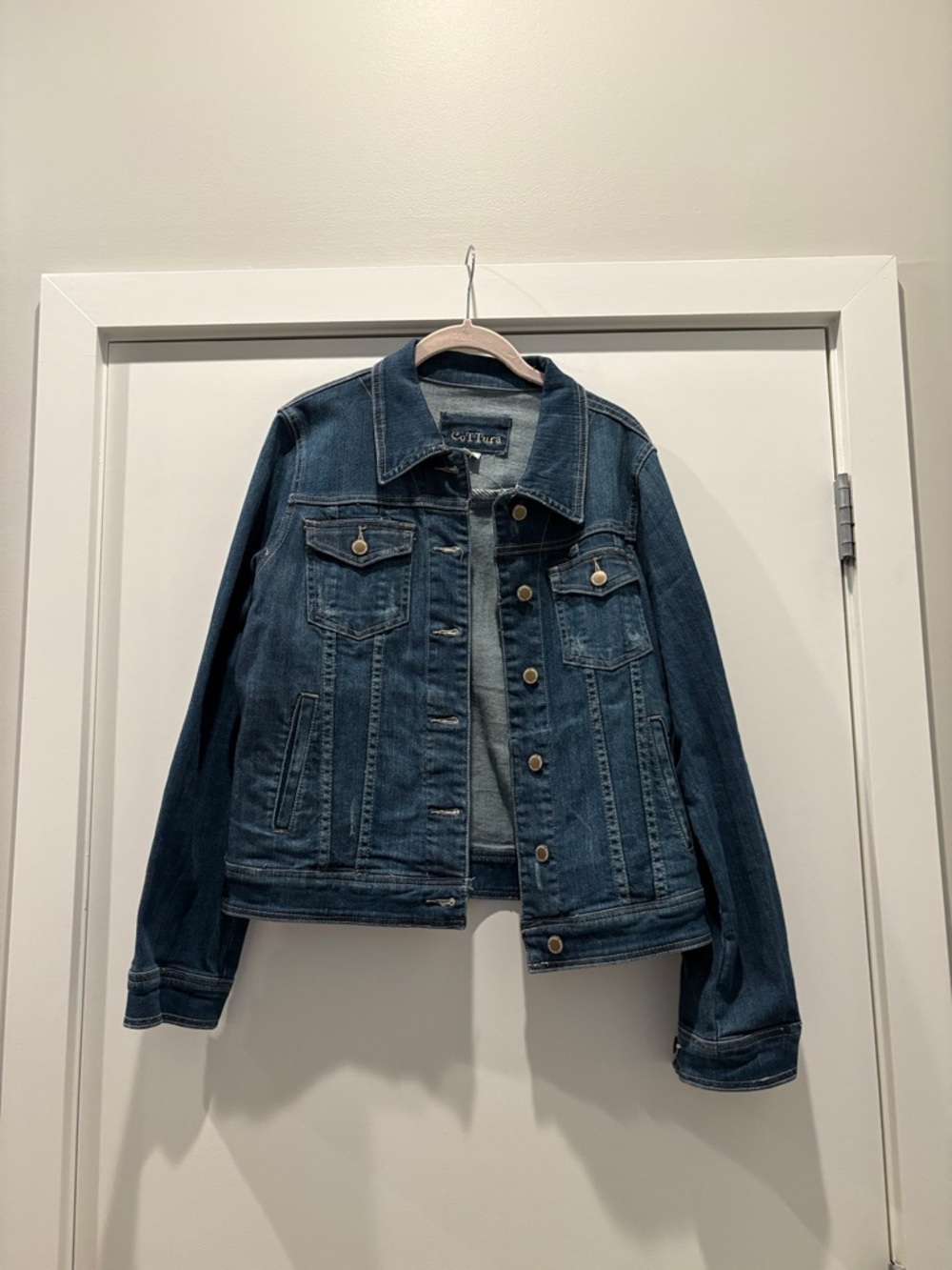 Classic Dark Blue Denim Jacket - Women